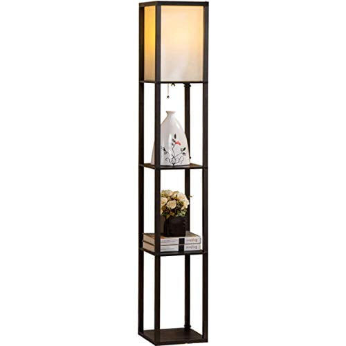 Oneach LED Shelf Floor Lamp for Living Room with Open-Box Display Shelves Modern Standing Light for Bedrooms and Reading Home-LED Bulb Included Black Oneach LED Shelf Floor Lamp for Living Room with Open-Box Display Shelves Modern Standing Light for Bedrooms and Reading Home-LED Bulb Included Black